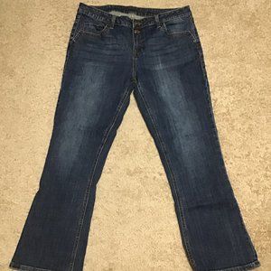 Rock & Roll Cowgirl bootcut jeans with double button detail  33x30